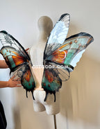 Green Orange Black  Butterfly Fairy Wings