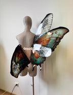 Green Orange Black  Butterfly Fairy Wings