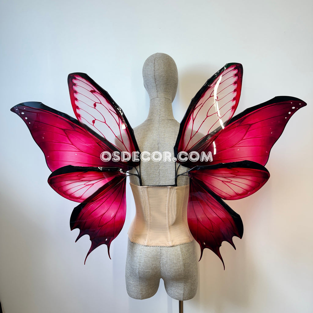 Pink Flower Butterfly Fairy Wings