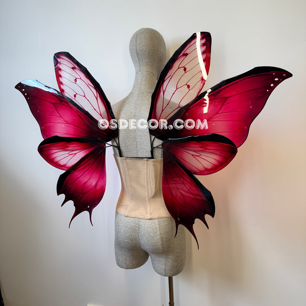 Pink Flower Butterfly Fairy Wings