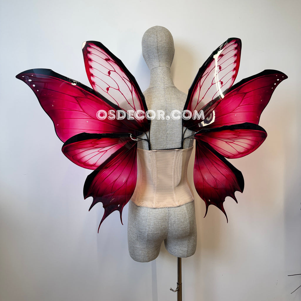 Pink Flower Butterfly Fairy Wings