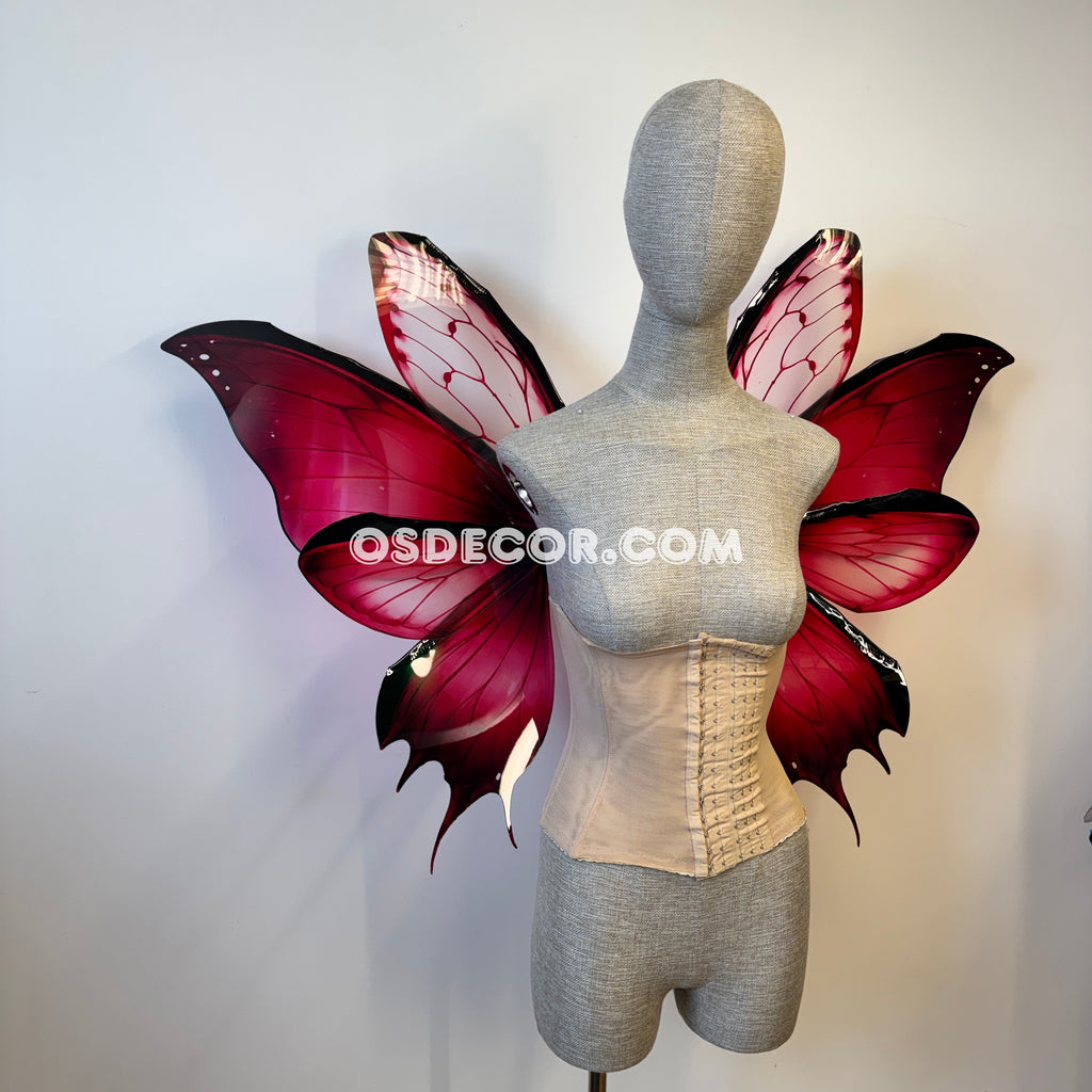 Pink Flower Butterfly Fairy Wings
