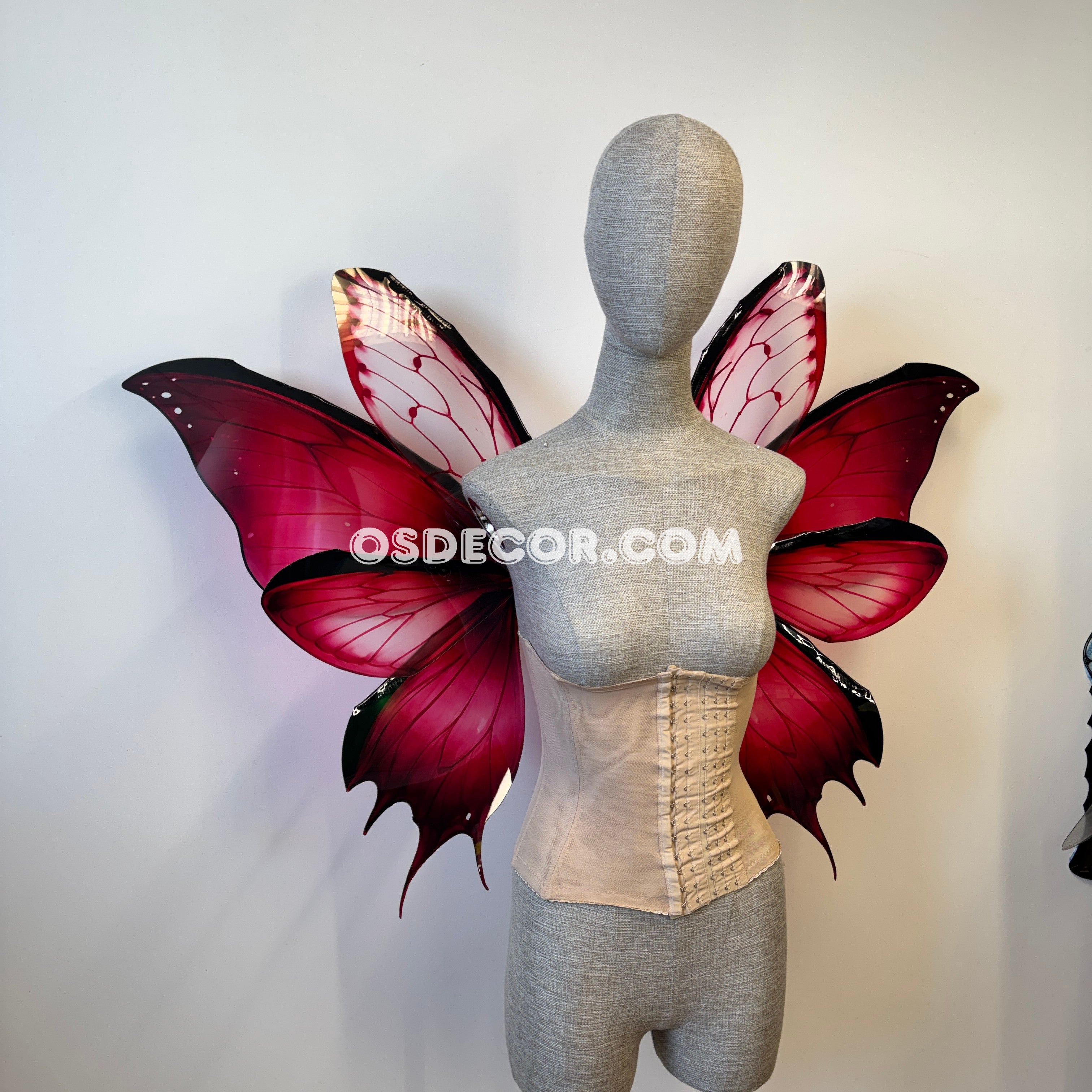 Pink Flower Butterfly Fairy Wings