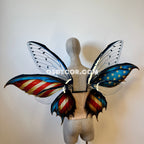 Red USA Butterfly Fairy Maple Leaf Wings