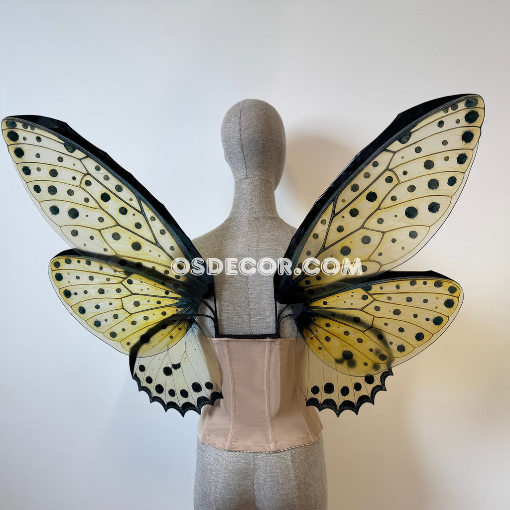 Yellow Black Bug Fairy Wings