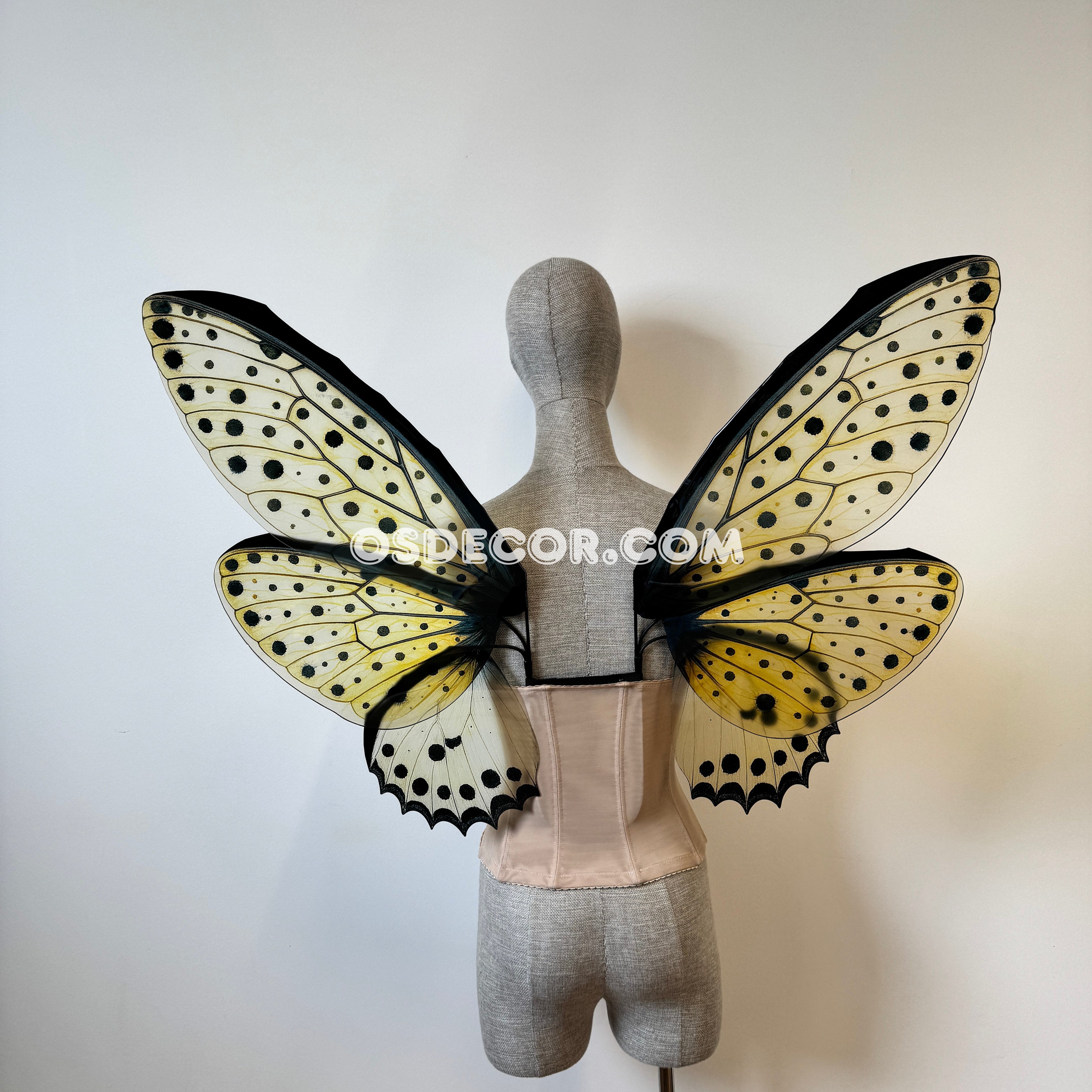 Yellow Black Bug Fairy Wings