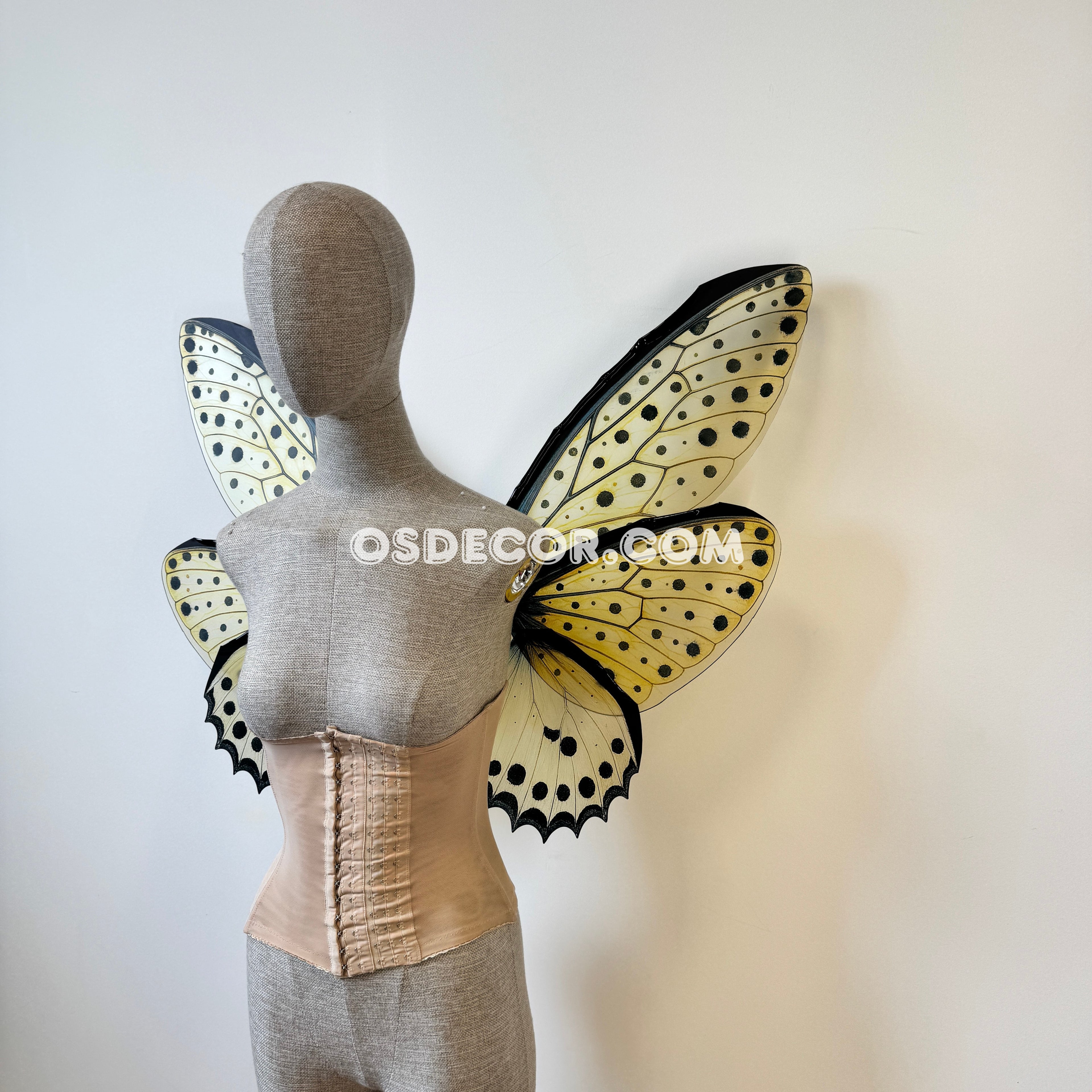 Yellow Black Bug Fairy Wings