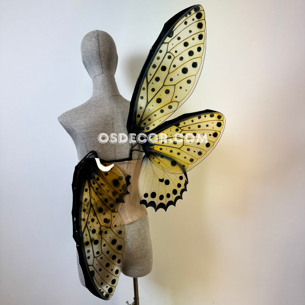 Yellow Black Bug Fairy Wings