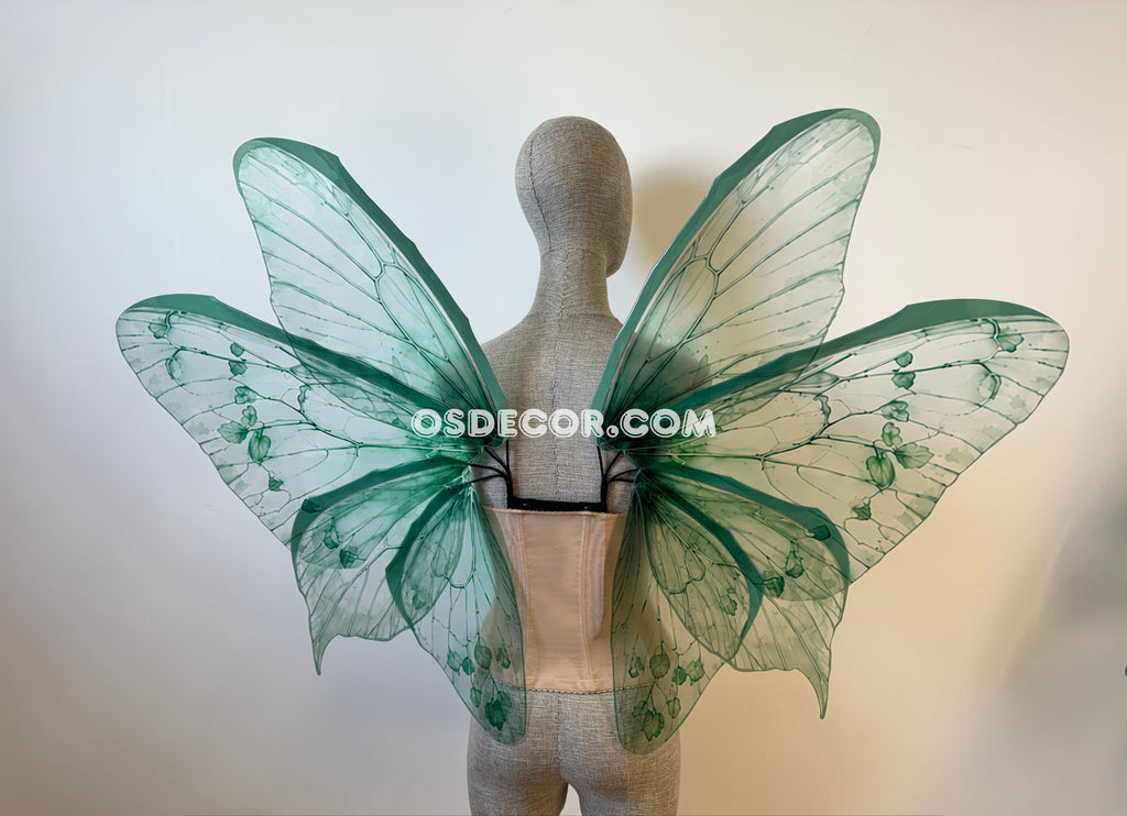 Green Turquoise Leaves Fairy Wings (копия)