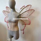 Pink Beige Brown Leaves Fairy Wings