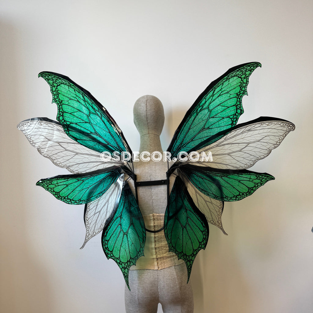 Green White Fairy Wings