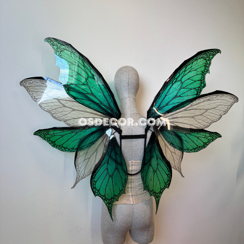 Green White Fairy Wings