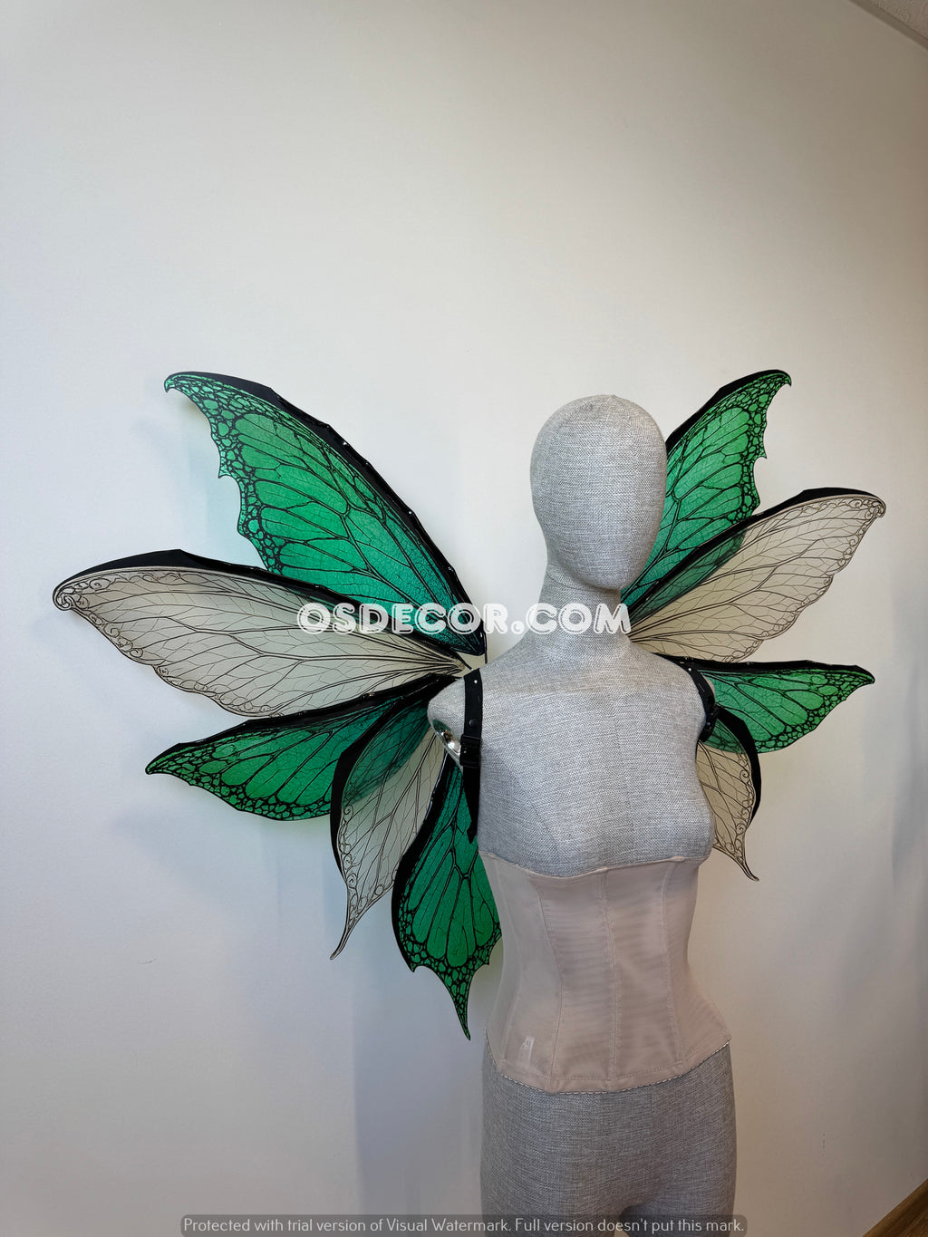 Green White Fairy Wings