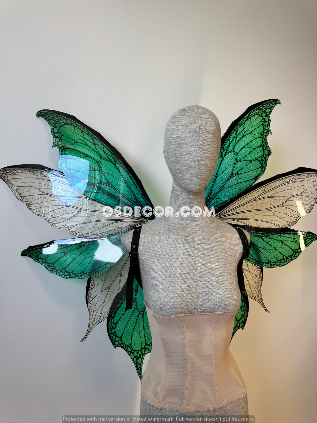 Green White Fairy Wings