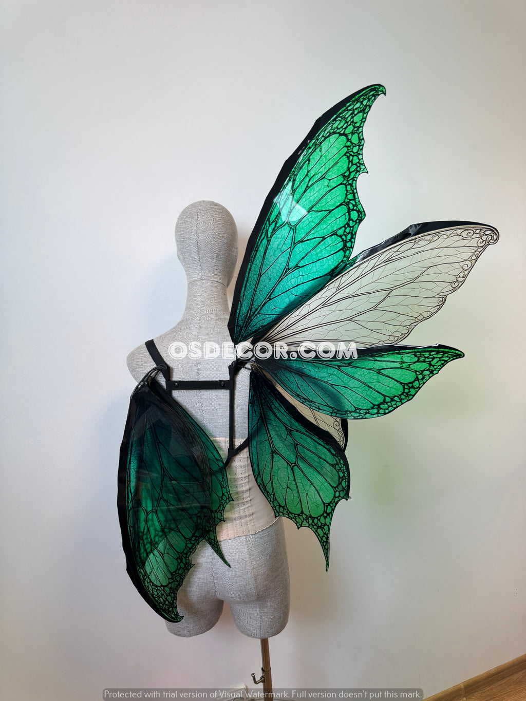 Green White Fairy Wings