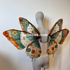 Green Orange Brown Butterfly Fairy Wings