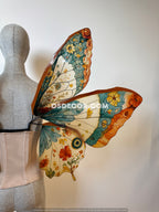 Green Orange Brown Butterfly Fairy Wings