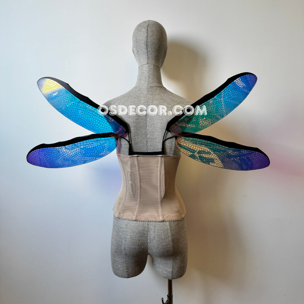 Blue Purple Dragonfly Fairy Wings