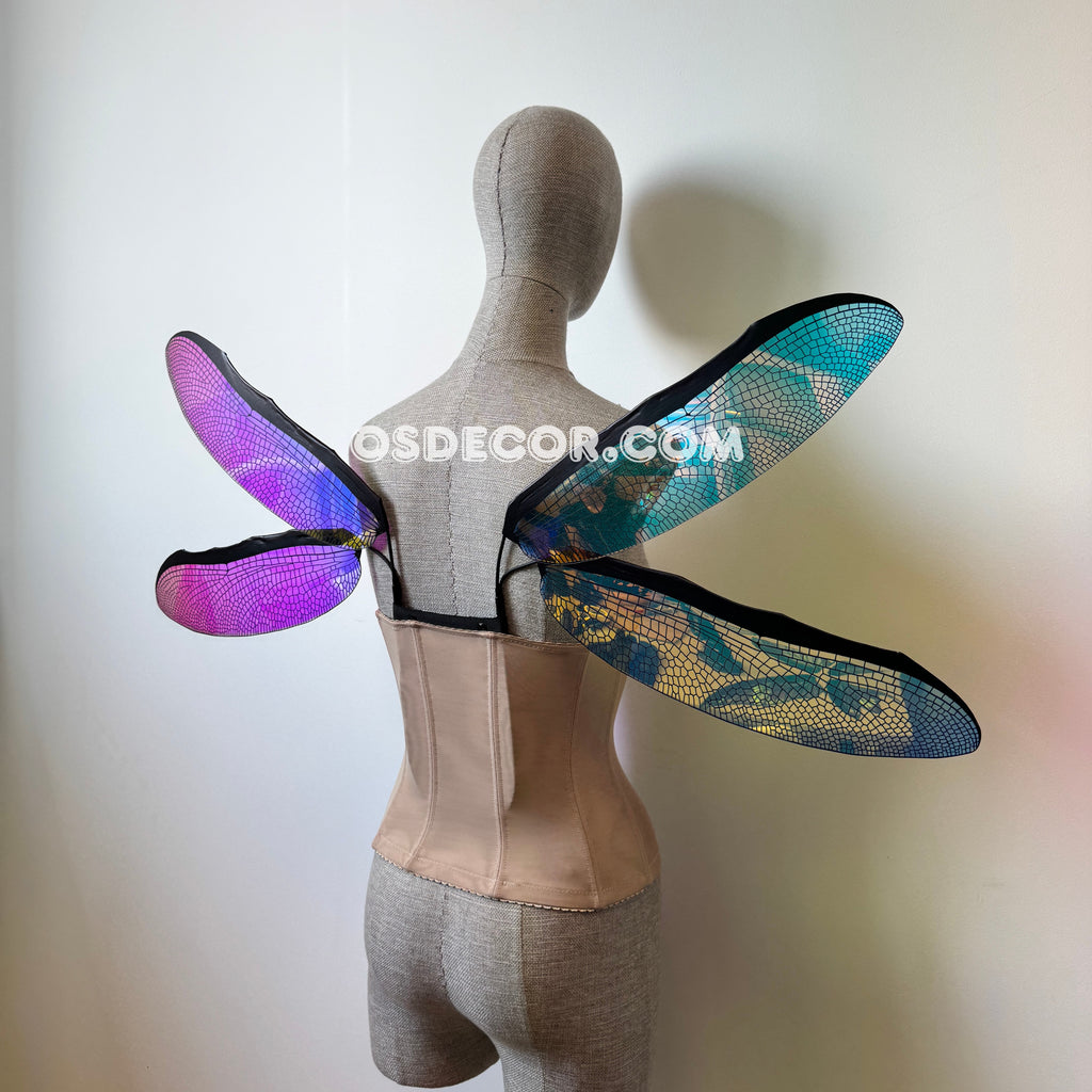 Blue Purple Dragonfly Fairy Wings