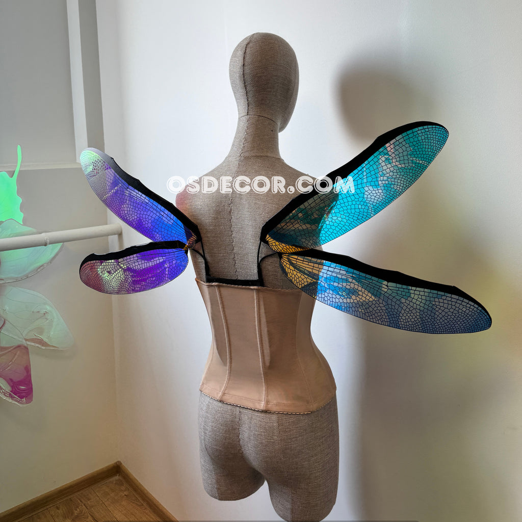 Blue Purple Dragonfly Fairy Wings