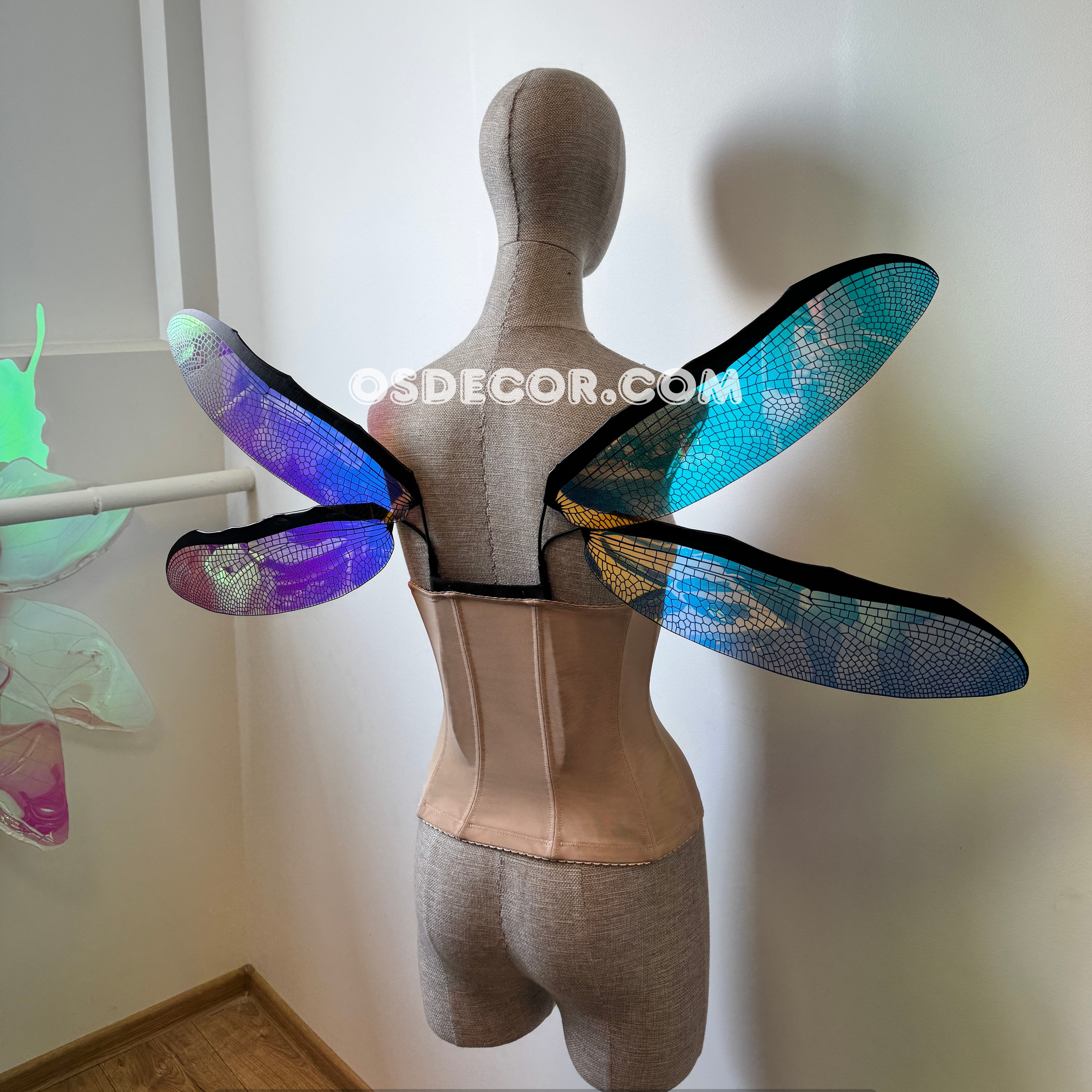 Blue Purple Dragonfly Fairy Wings