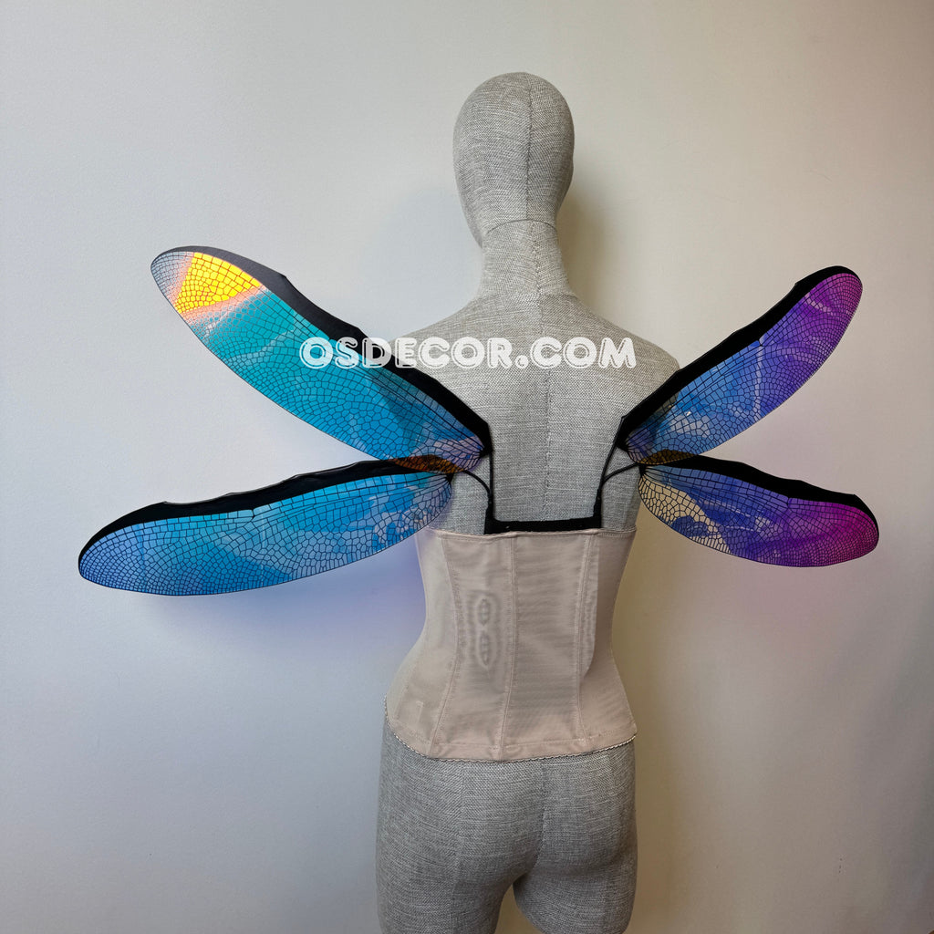 Blue Purple Dragonfly Fairy Wings