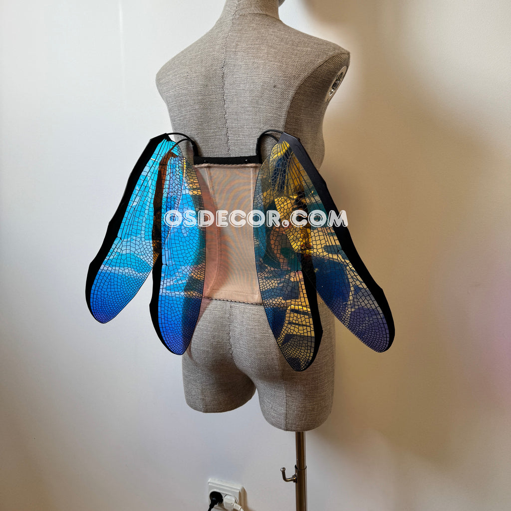 Blue Purple Dragonfly Fairy Wings