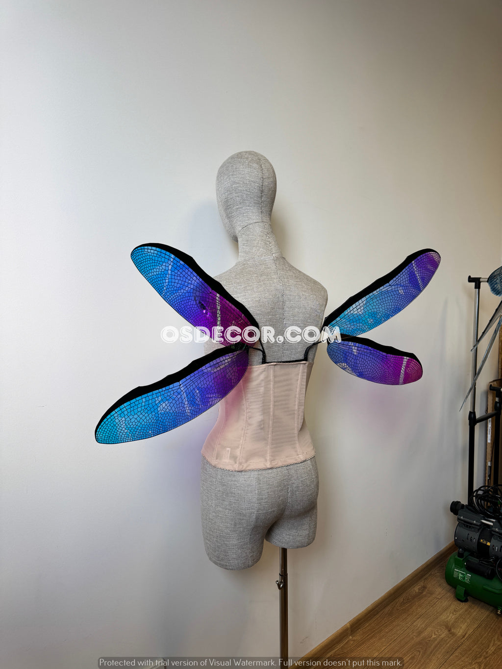 Blue Purple Dragonfly Fairy Wings