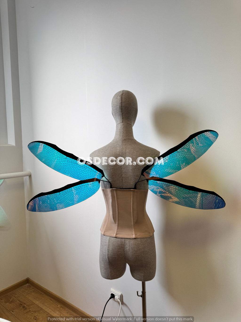 Blue Purple Dragonfly Fairy Wings