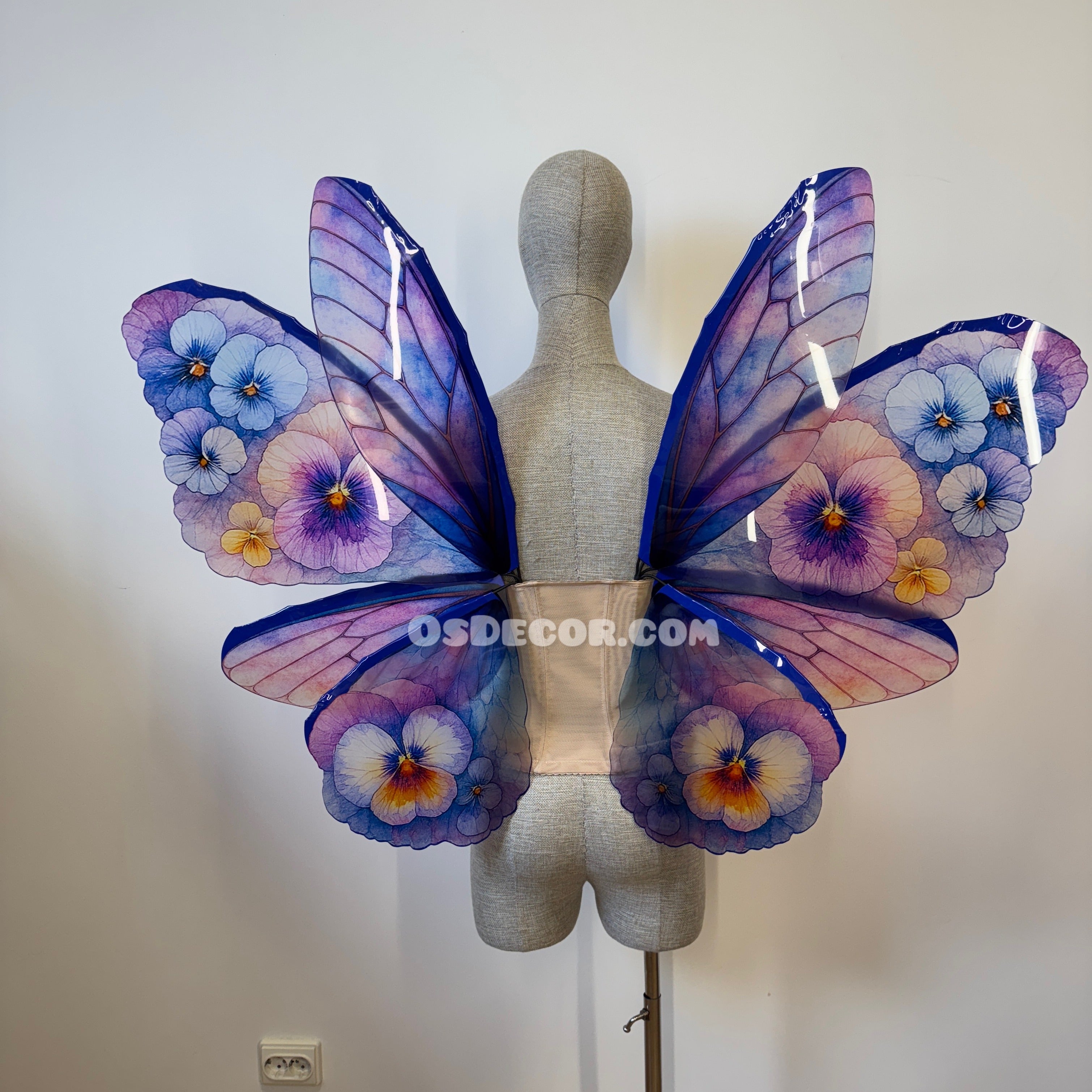 Pansy Fairy Wings in Purple and Blue – Handmade Butterfly Wings for Cosplay