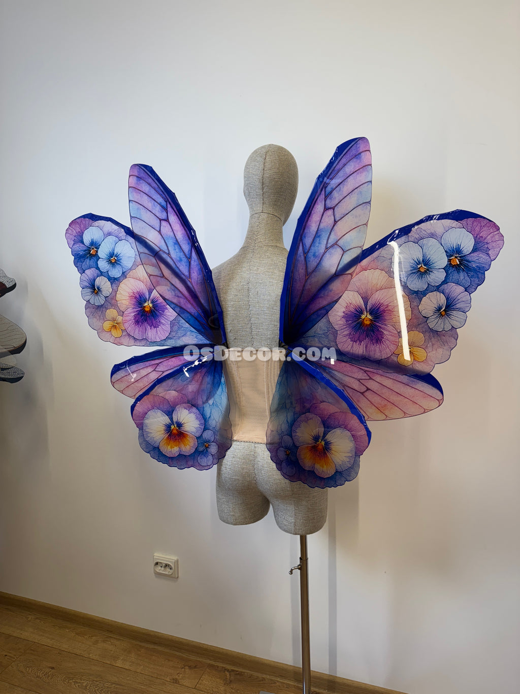 Pansy Fairy Wings in Purple and Blue – Handmade Butterfly Wings for Cosplay