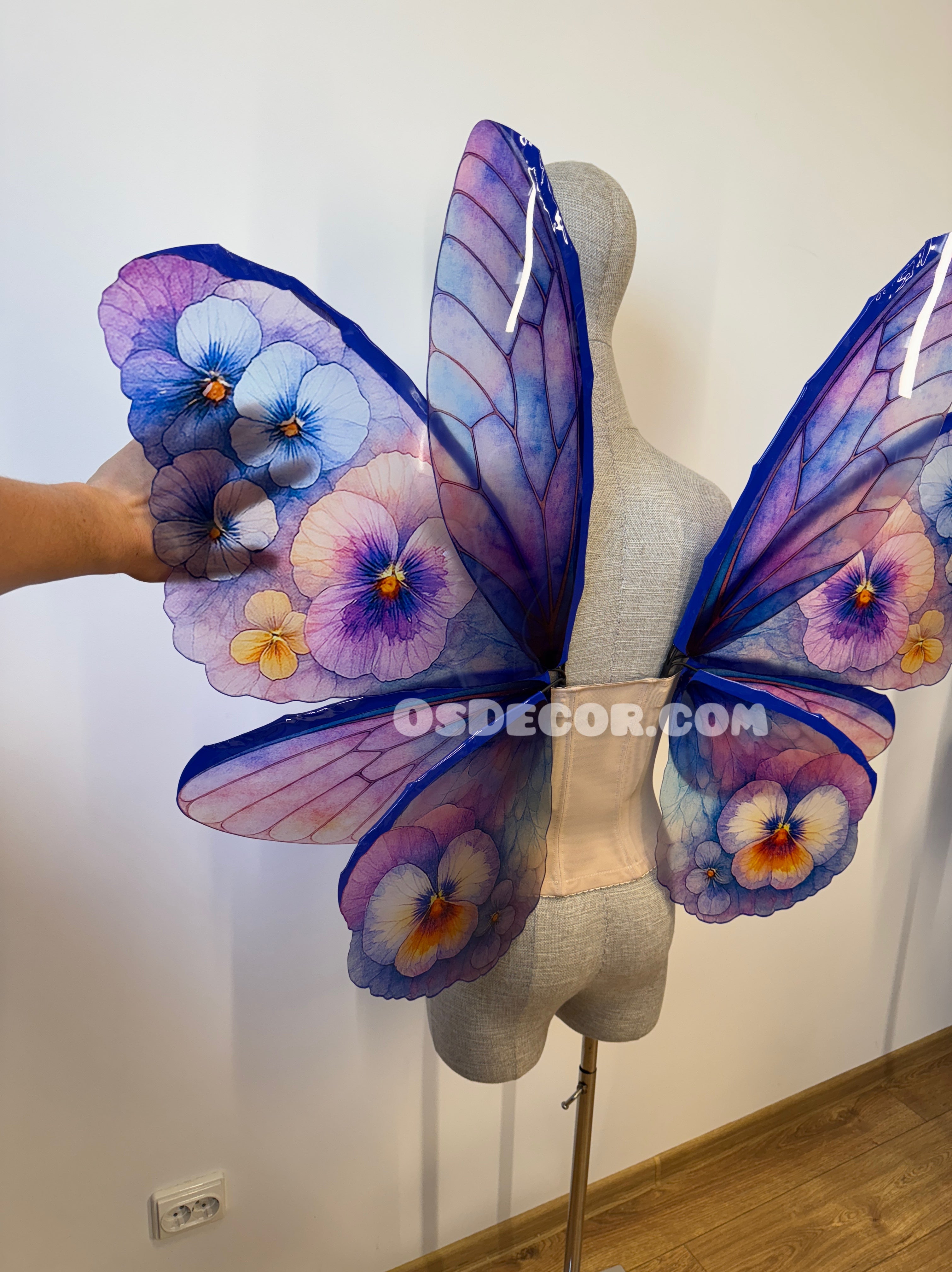 Pansy Fairy Wings in Purple and Blue – Handmade Butterfly Wings for Cosplay