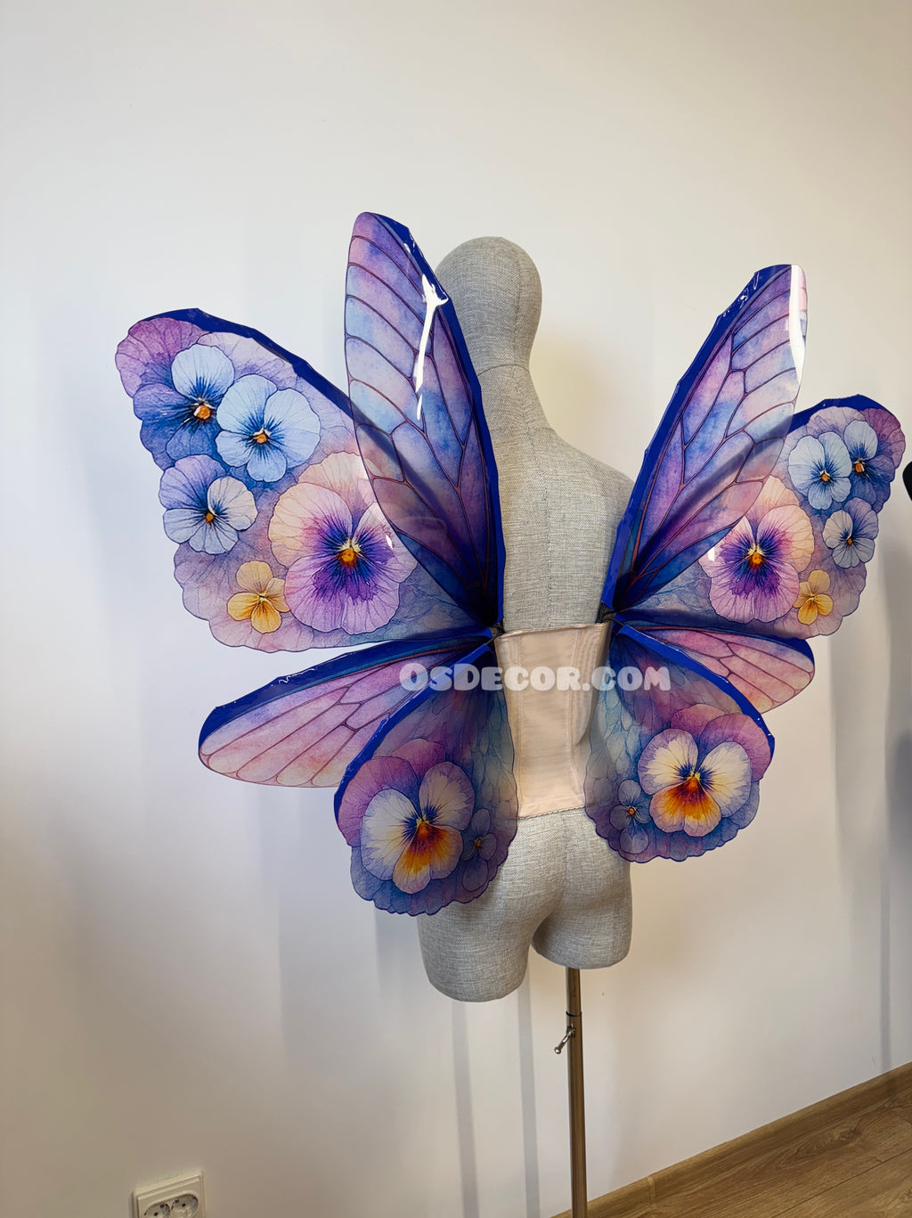 Pansy Fairy Wings in Purple and Blue – Handmade Butterfly Wings for Cosplay