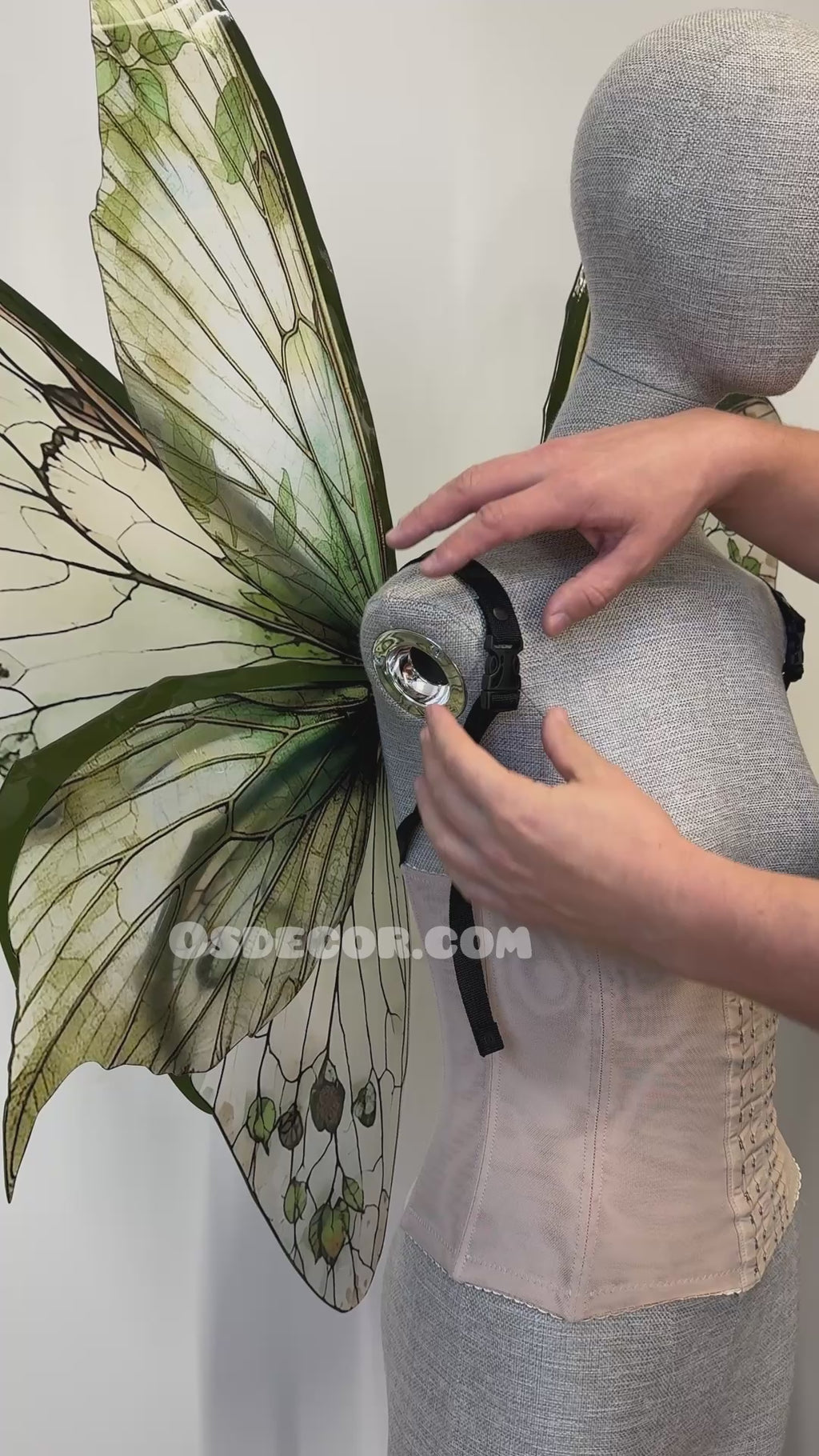 Green Brown Leaves Fairy Wings