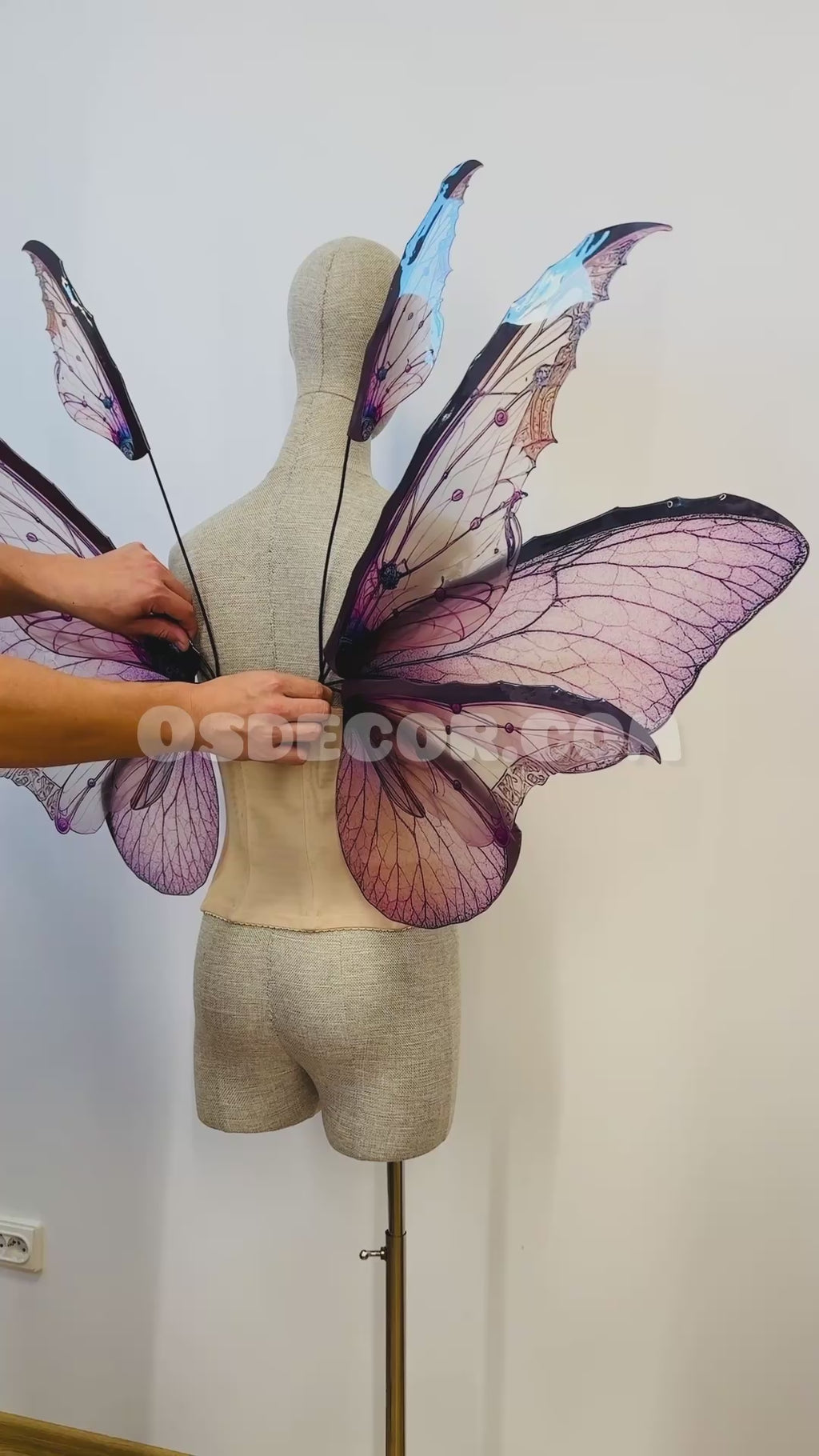 Pale Pink Butterfly Fairy Wings