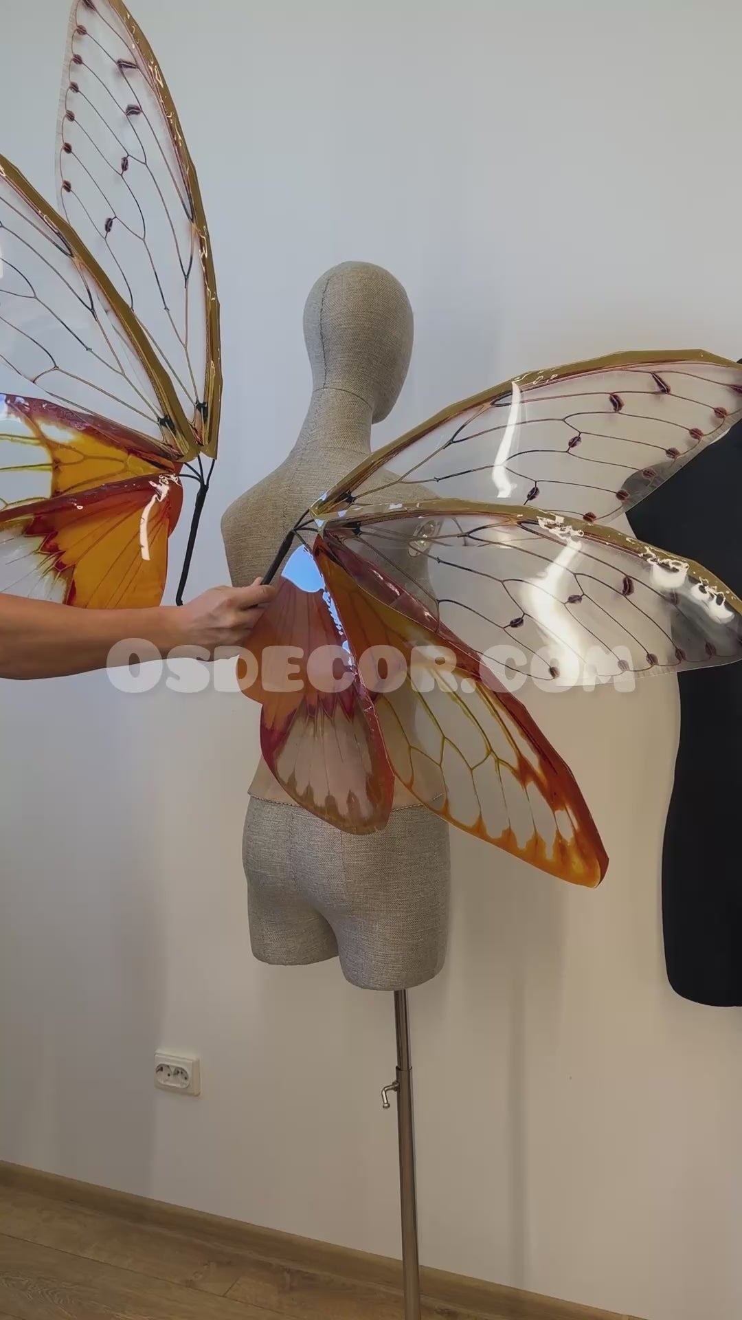 Orange Cicada Fairy Wings