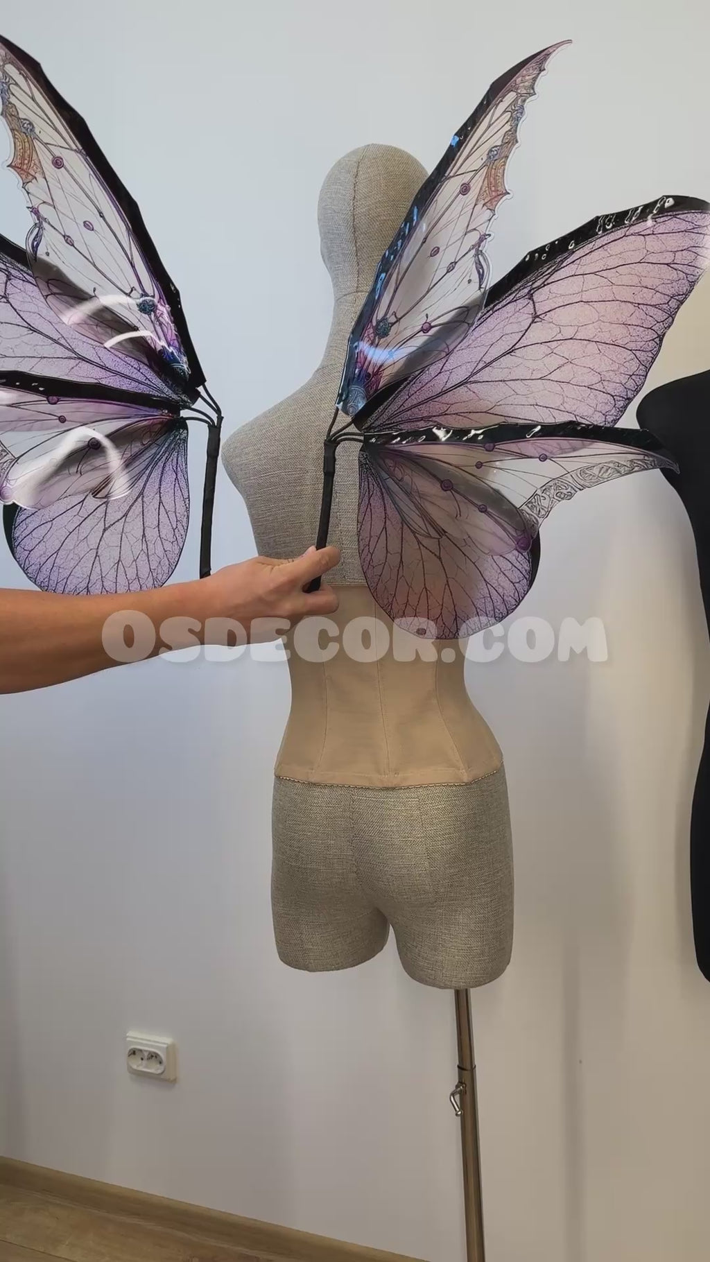 Pale Pink Butterfly Fairy Wings