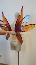 Orange Red Brown Leaves Fairy Wings
