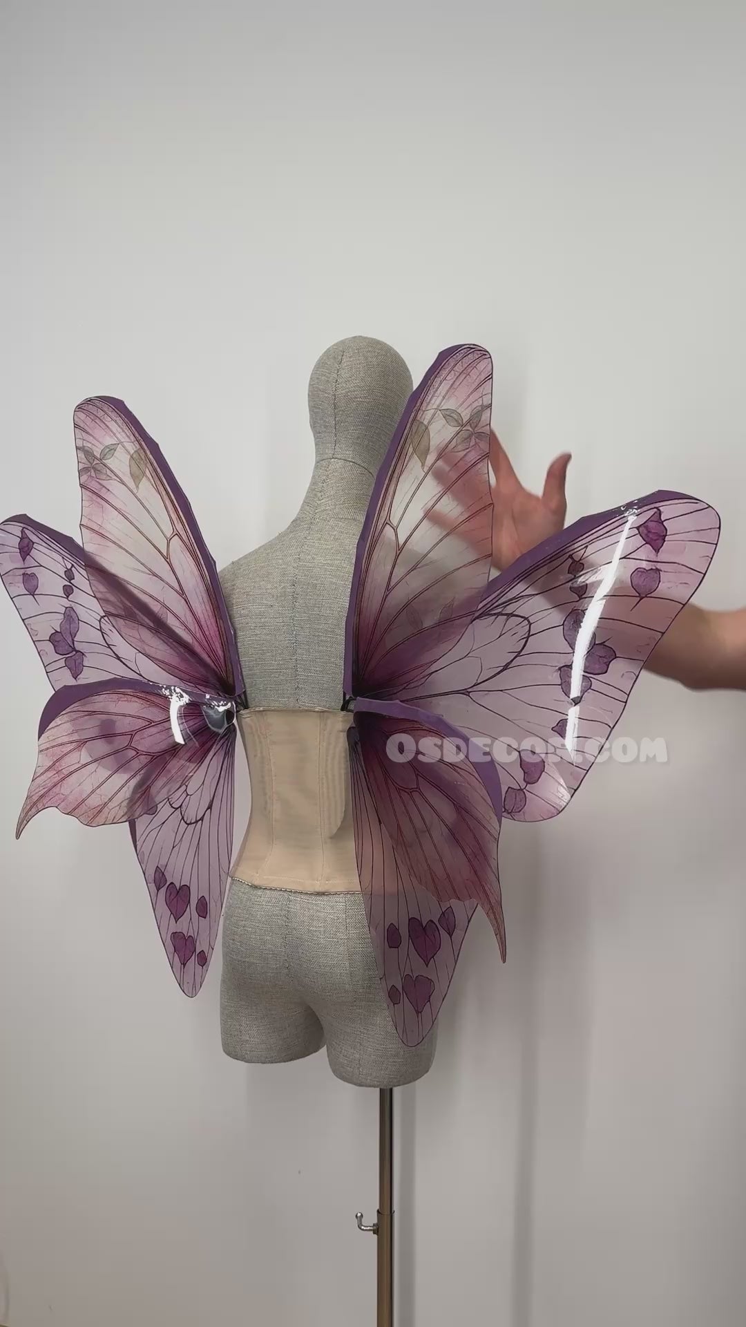 Pink Leaves Fairy Wings