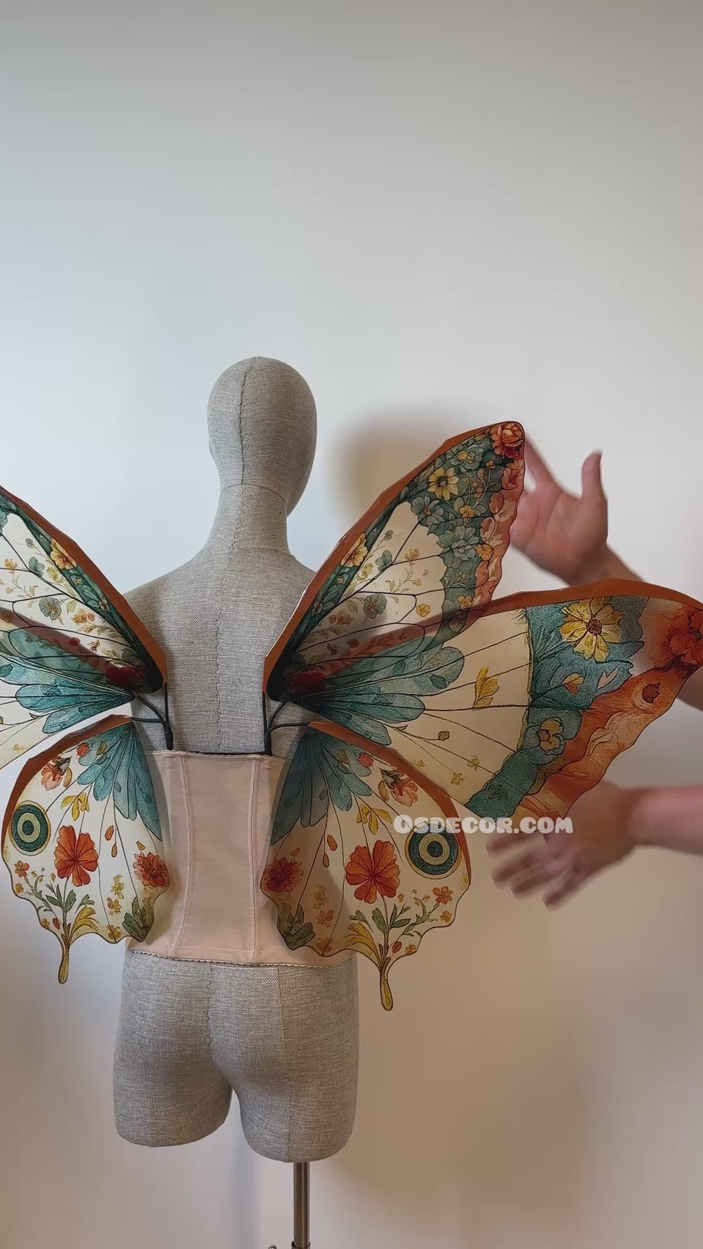 Green Orange Brown Butterfly Fairy Wings