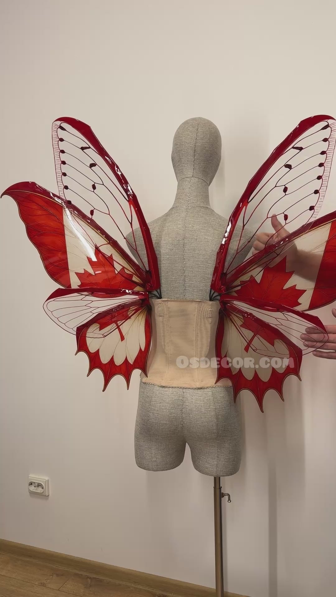 Red Canada Butterfly Fairy Maple Leaf Wings