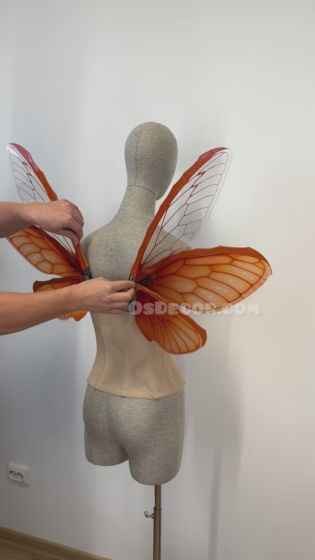Orange Butterfly Fairy Elf Wings
