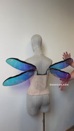 Blue Purple Dragonfly Fairy Wings