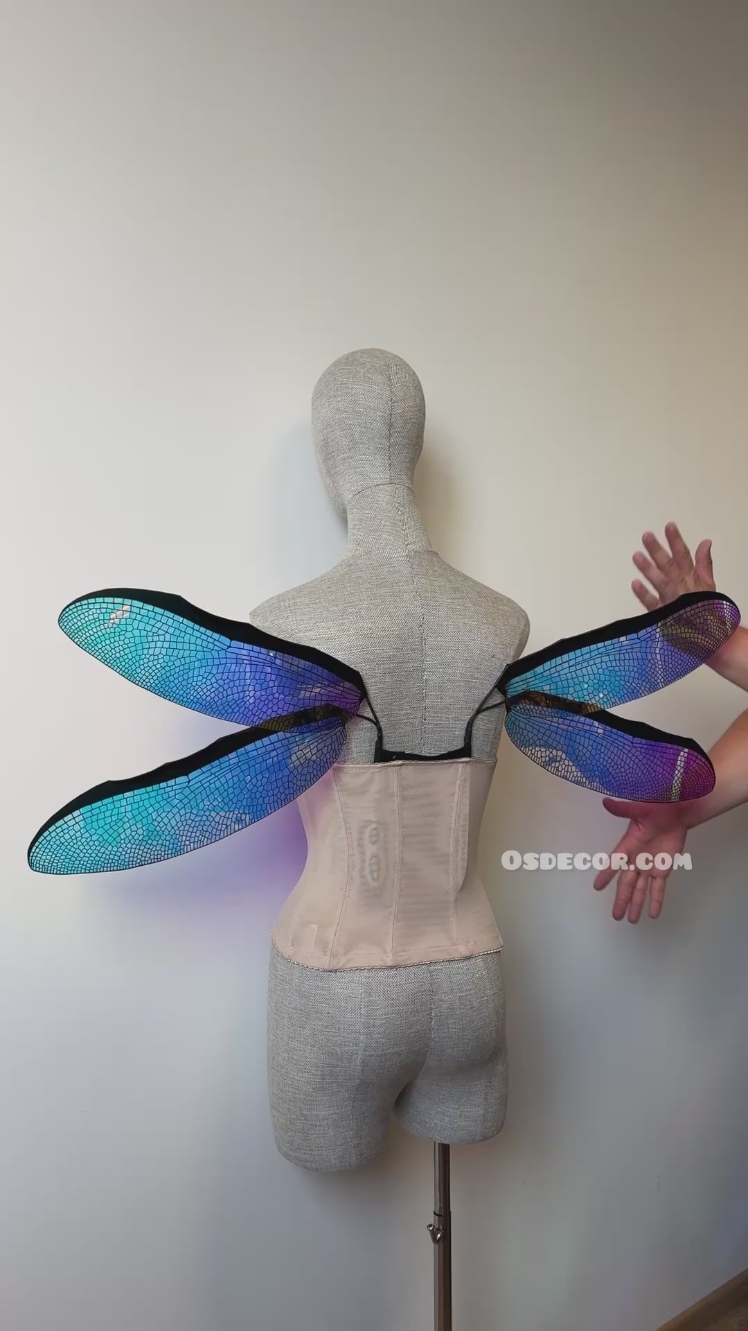 Blue Purple Dragonfly Fairy Wings